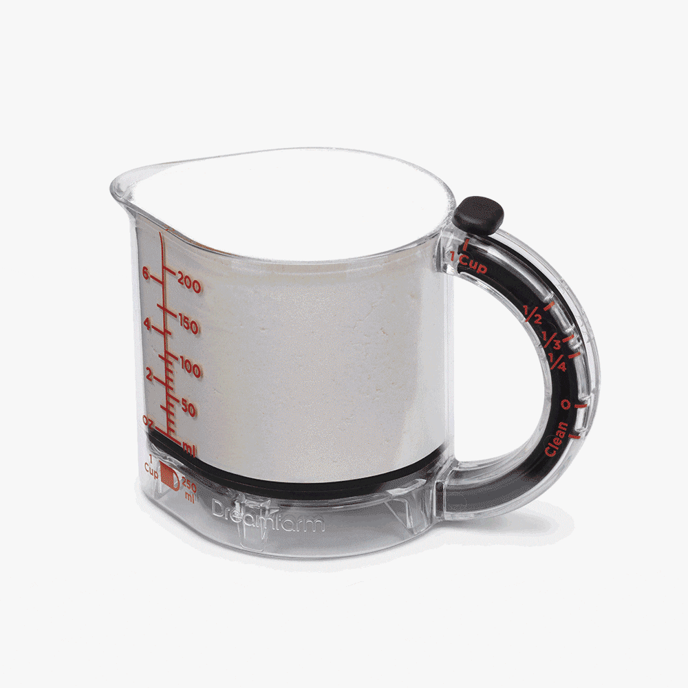 1/4カップから1カップまで調整できる様子