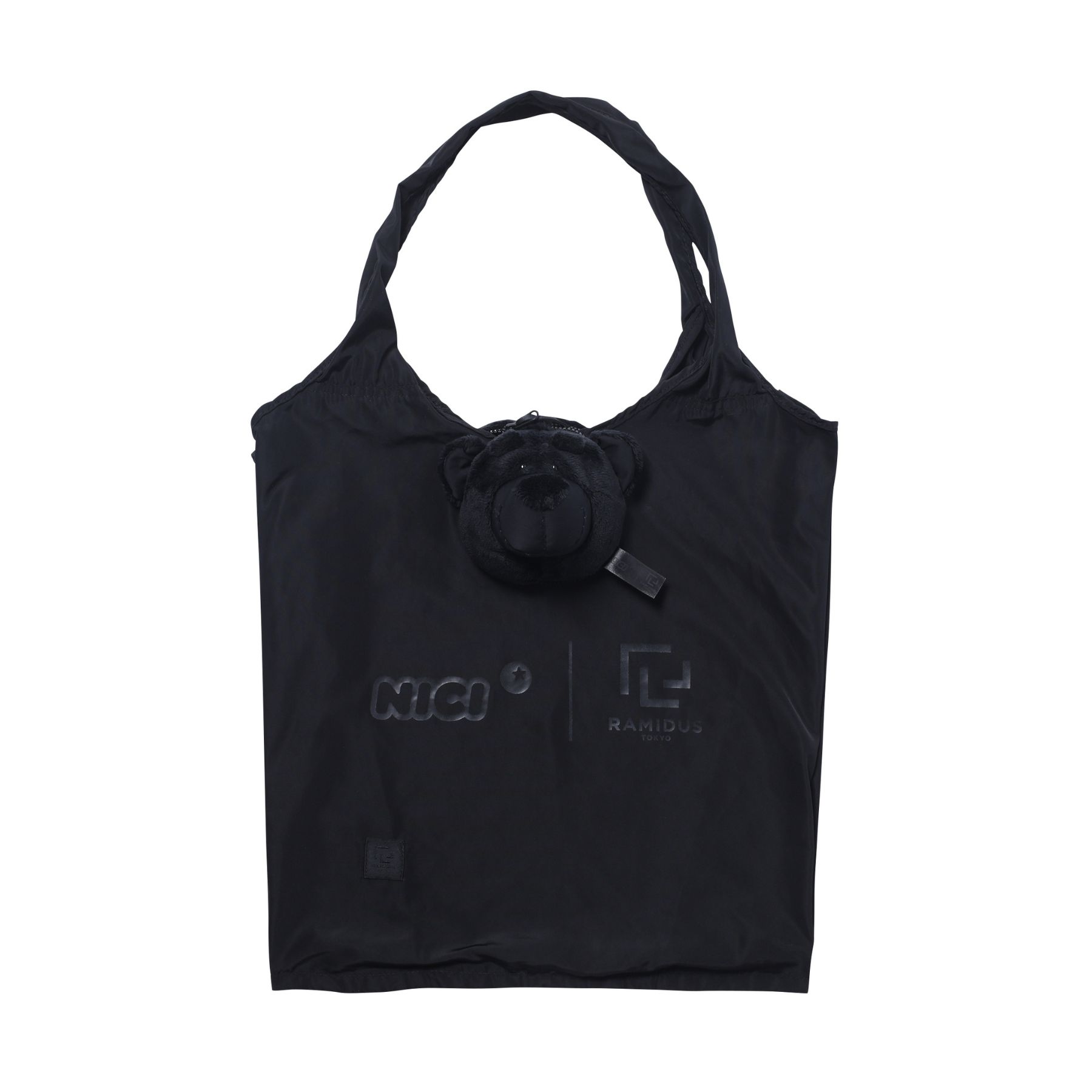 RAMIDUS×NICI BLACK BEAUTY LOVE BEAR パッカブルバッグ メイン