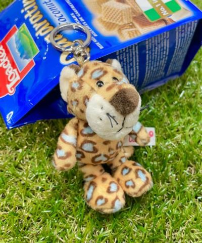 NICI(ニキ)/キーリング ワイルドフレンズ レパード/ブルー 10cm