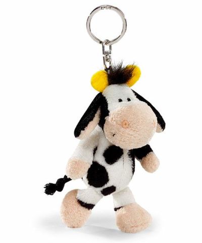 ウシの角付きフードぬいぐるみキーホルダー NICI(ニキ)/キーリング ウシ 10cm | entresquare.com