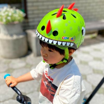 子供用自転車ヘルメット 恐竜の3Dデザイン こども ヘルメット 幼児 子供