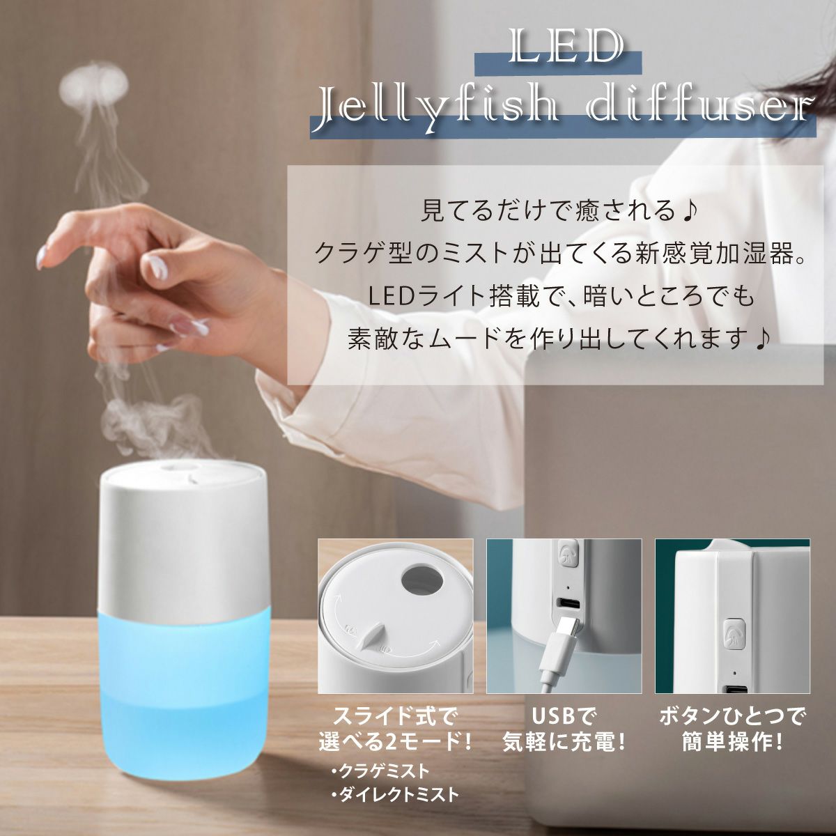 LED ジェリーフィッシュ ディフューザー／LEADWORKS（レッドワークス