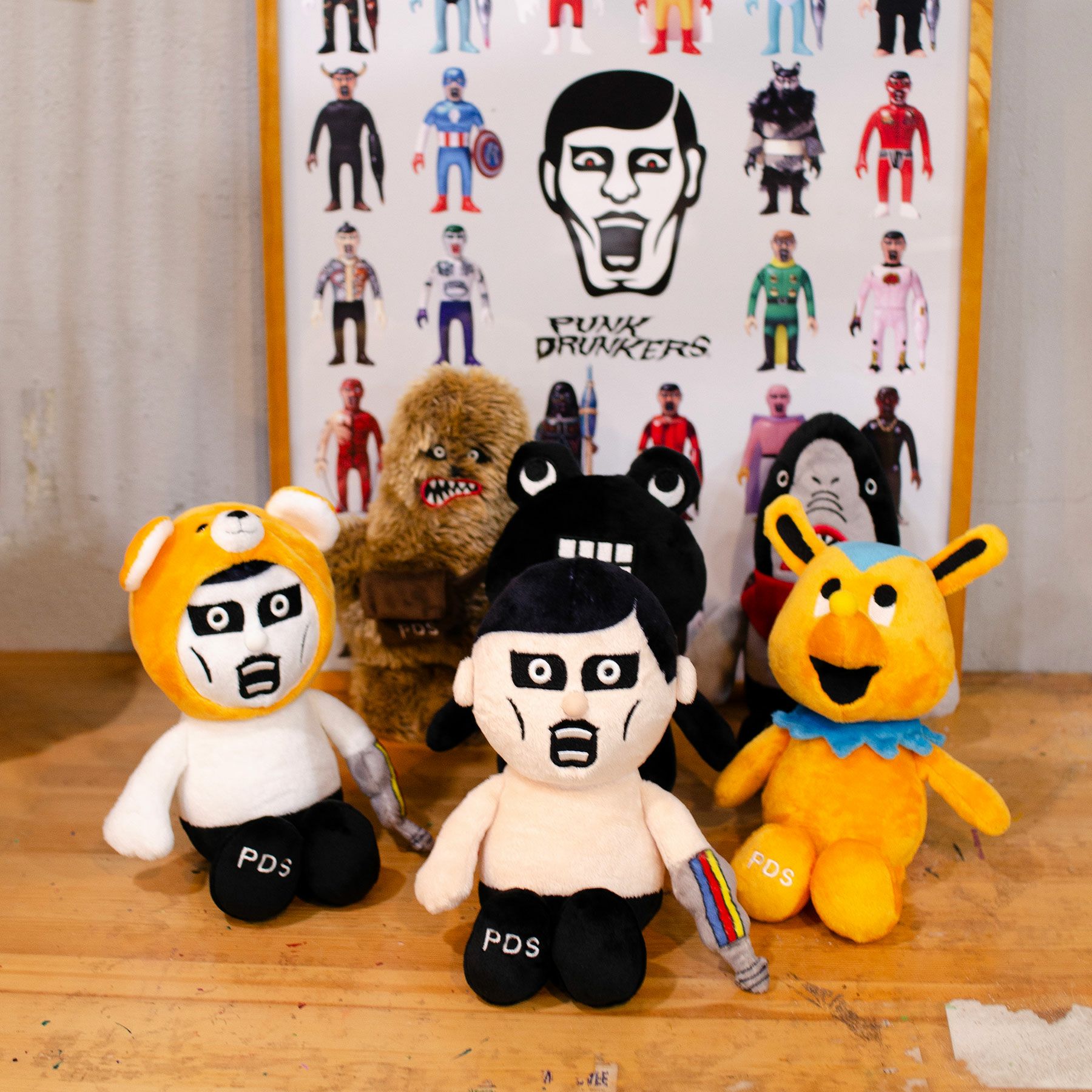 NICI×PUNK DRUNKERS(パンクドランカーズ) くまあいつ ぬいぐるみ25cm